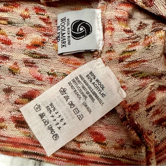 Vtg Camela Pink Wool Blend Button Down Cardigan Sz 36 English Countryside Granny - Picture 10 of 12